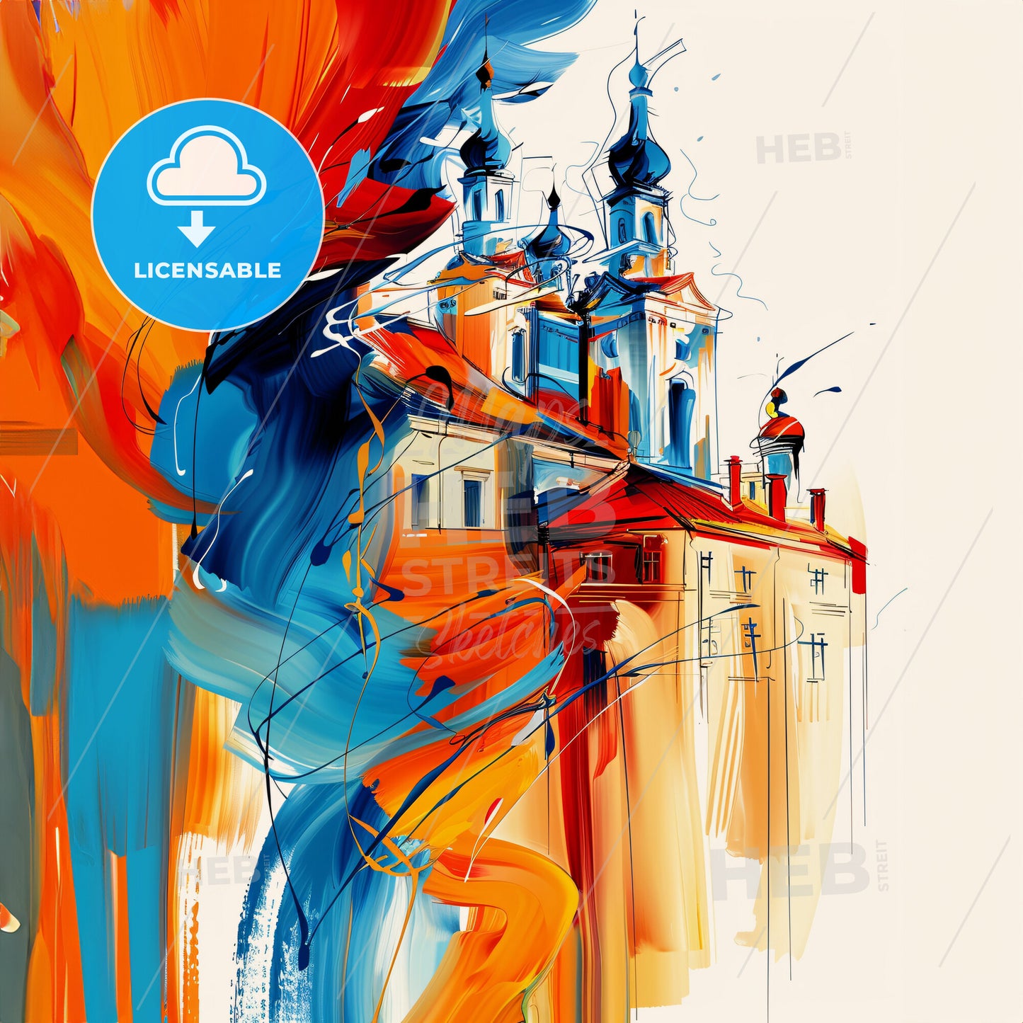 Vibrant Мінск, Belarus - A Painting Of A Building