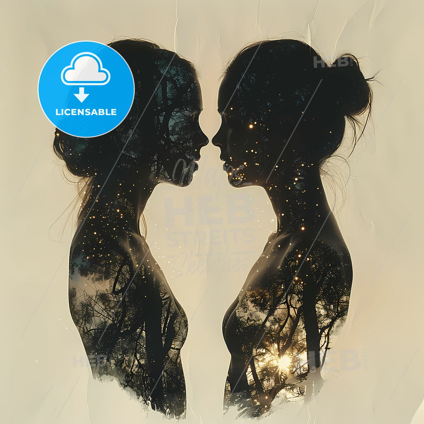Mirth and Earth: The Joy of Nature - A double exposure of a womans face