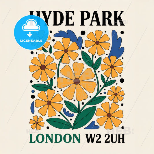 Modern Minimalist Floral Art Print: Yellow Black-Eyed Susans in Elegant Design