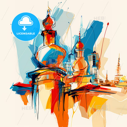 Vibrant Mogadishu, Somalia - A Colorful Painting Of A City