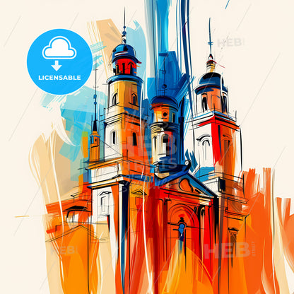 Vibrant Mogadishu, Somalia - A Painting Of A Building