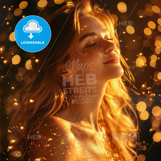 Mona Lisaâ€™s Secret Smile: She Knew About Pizza - A woman with sparkles on her face