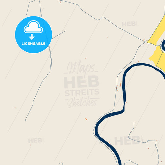 Colorful Monteria Street Map with Labels and Buildings