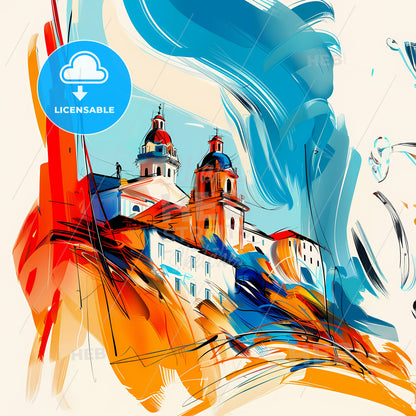 Vibrant Moreno Valley, California - A Painting Of A Building