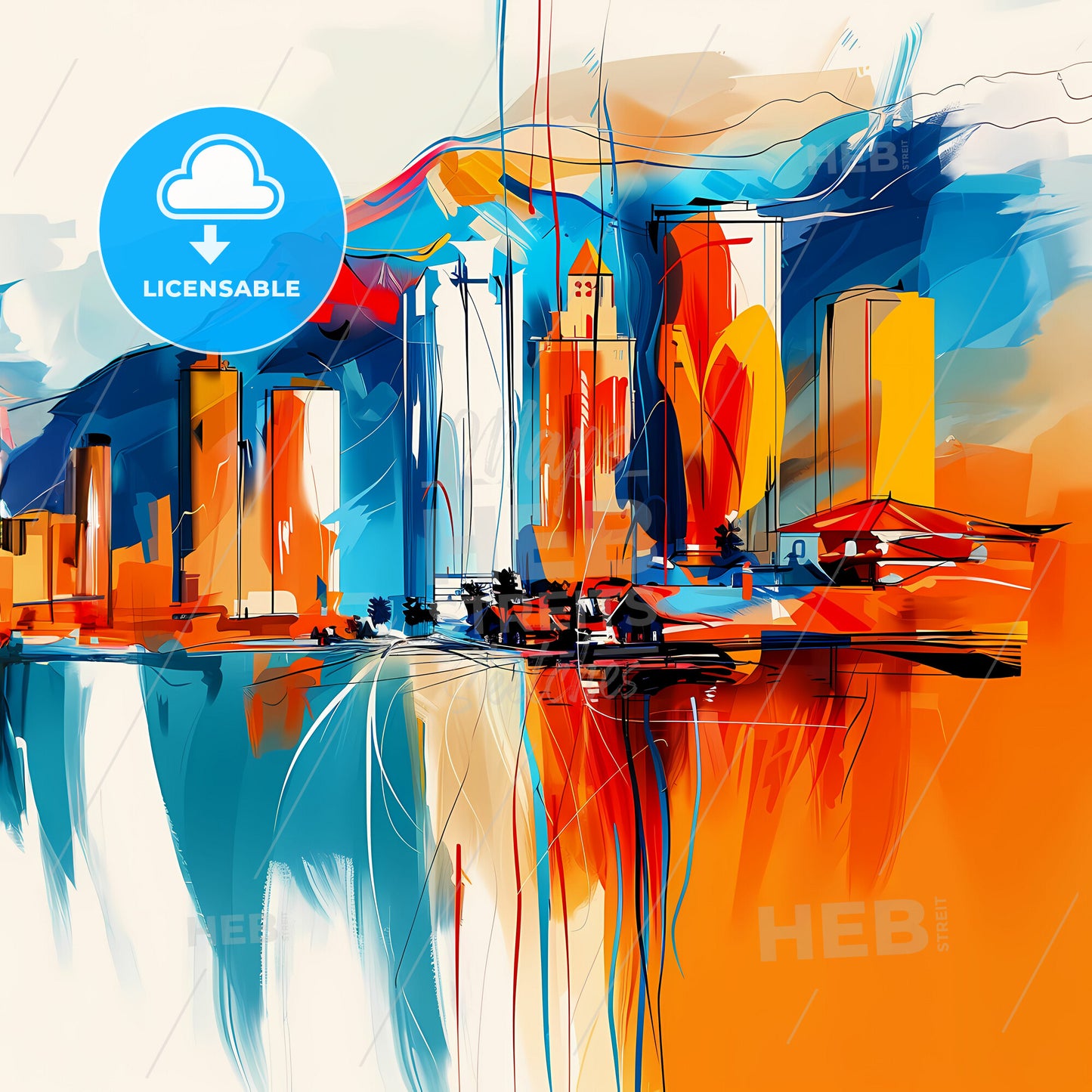 Vibrant Moreno Valley, California - A Painting Of A City