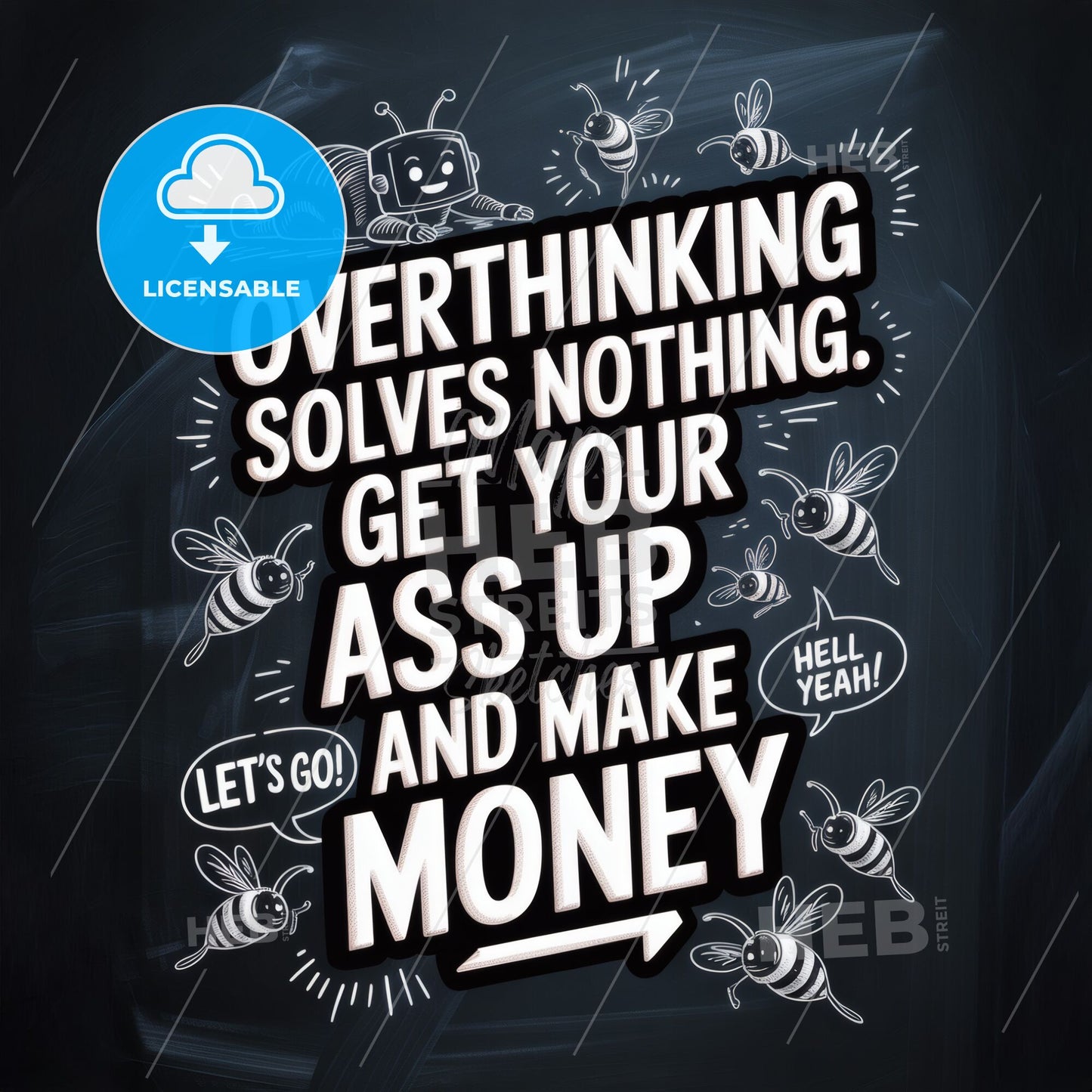 Motivational Quote on Overcoming Overthinking and Taking Action for Financial Success