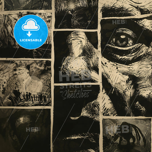 A Collage Of Images Of A Man And A Horse