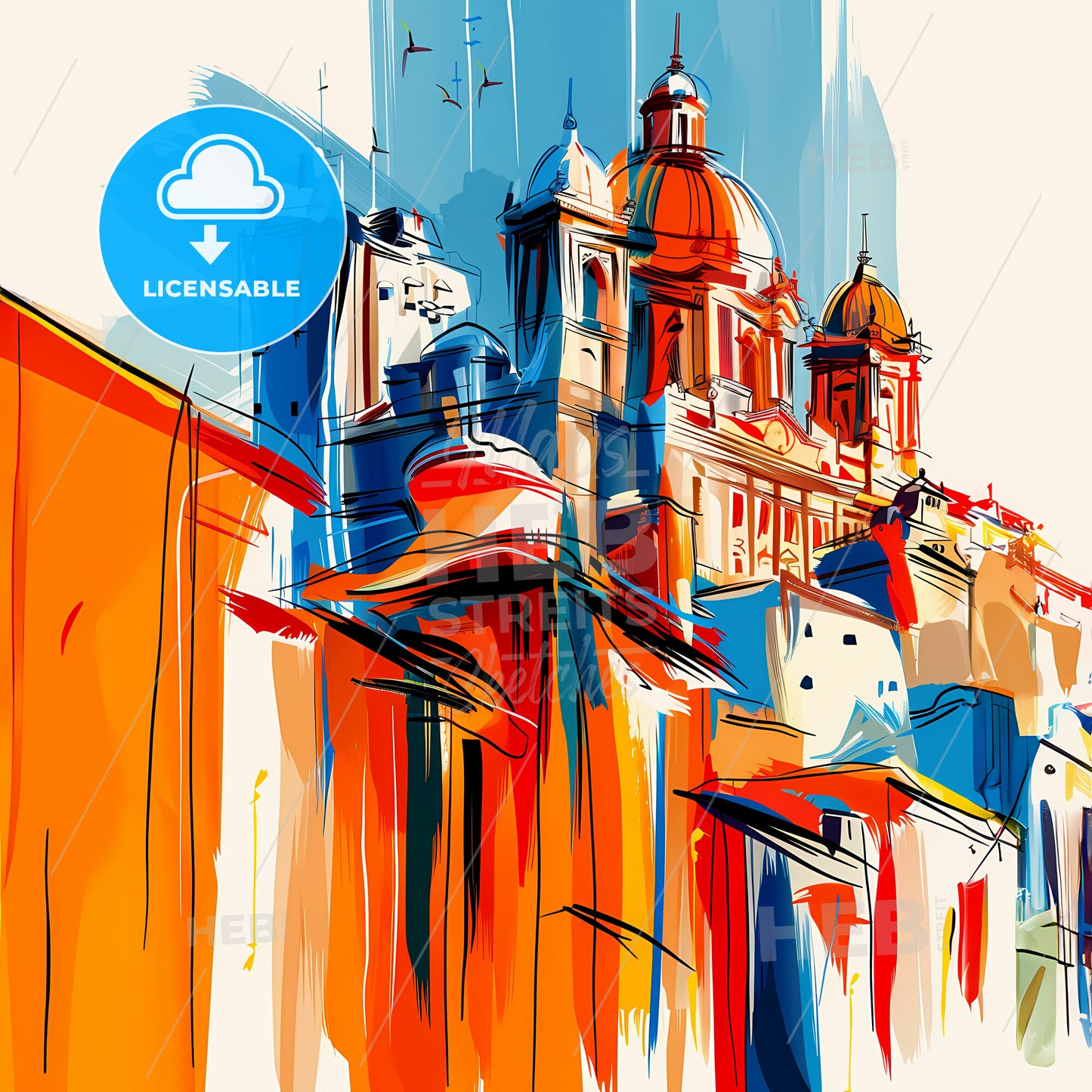 Vibrant Mumbai, India - A Colorful Building With Domes