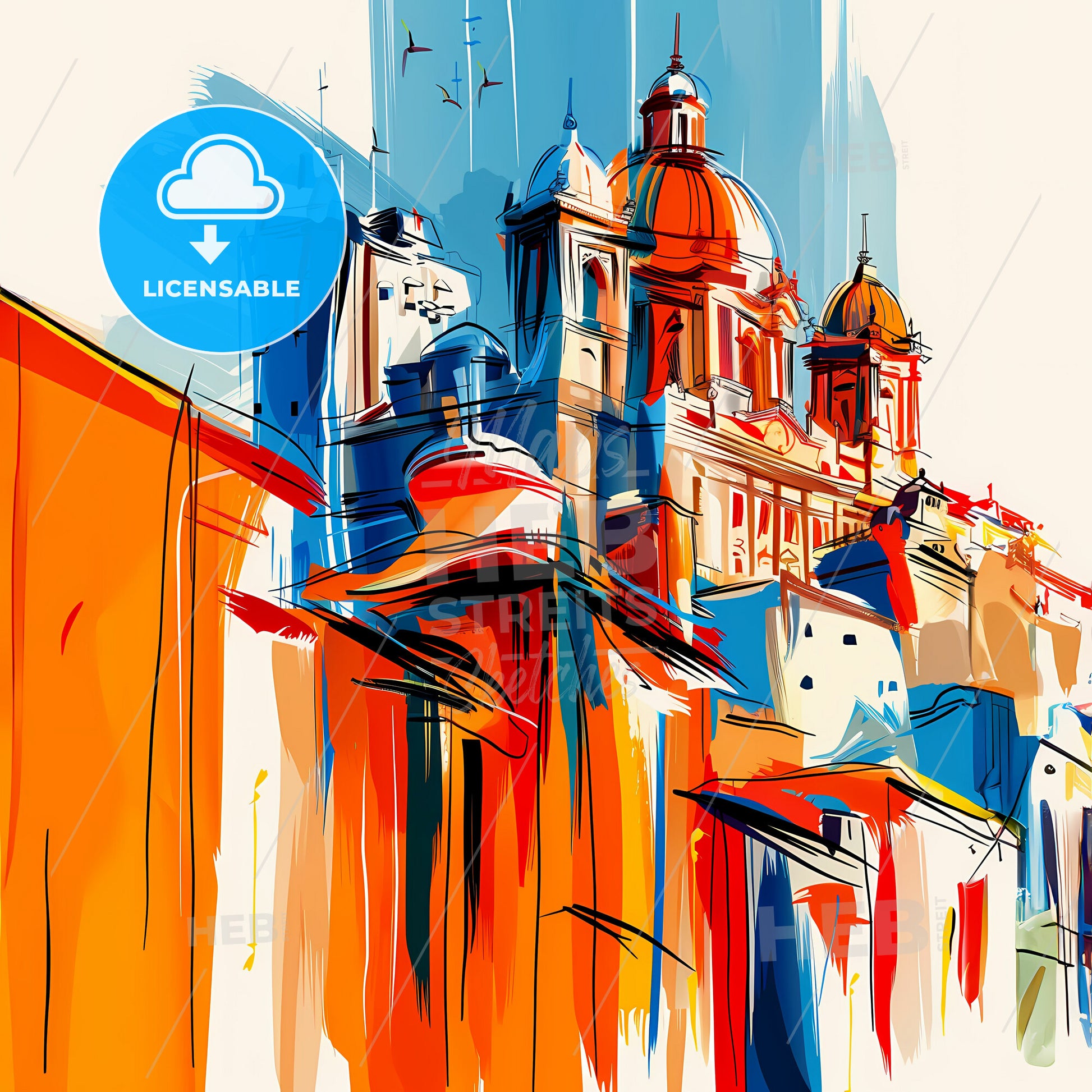 Vibrant Mumbai, India - A Colorful Building With Domes