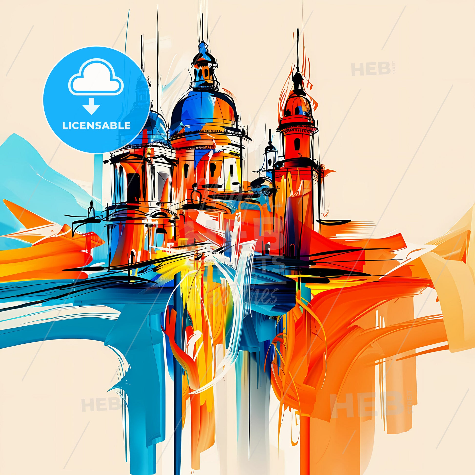 Vibrant Nagpur, India - A Painting Of A Building