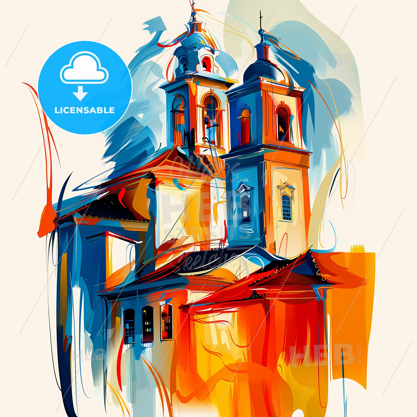 Vibrant Natal, Brazil - A Painting Of A Building