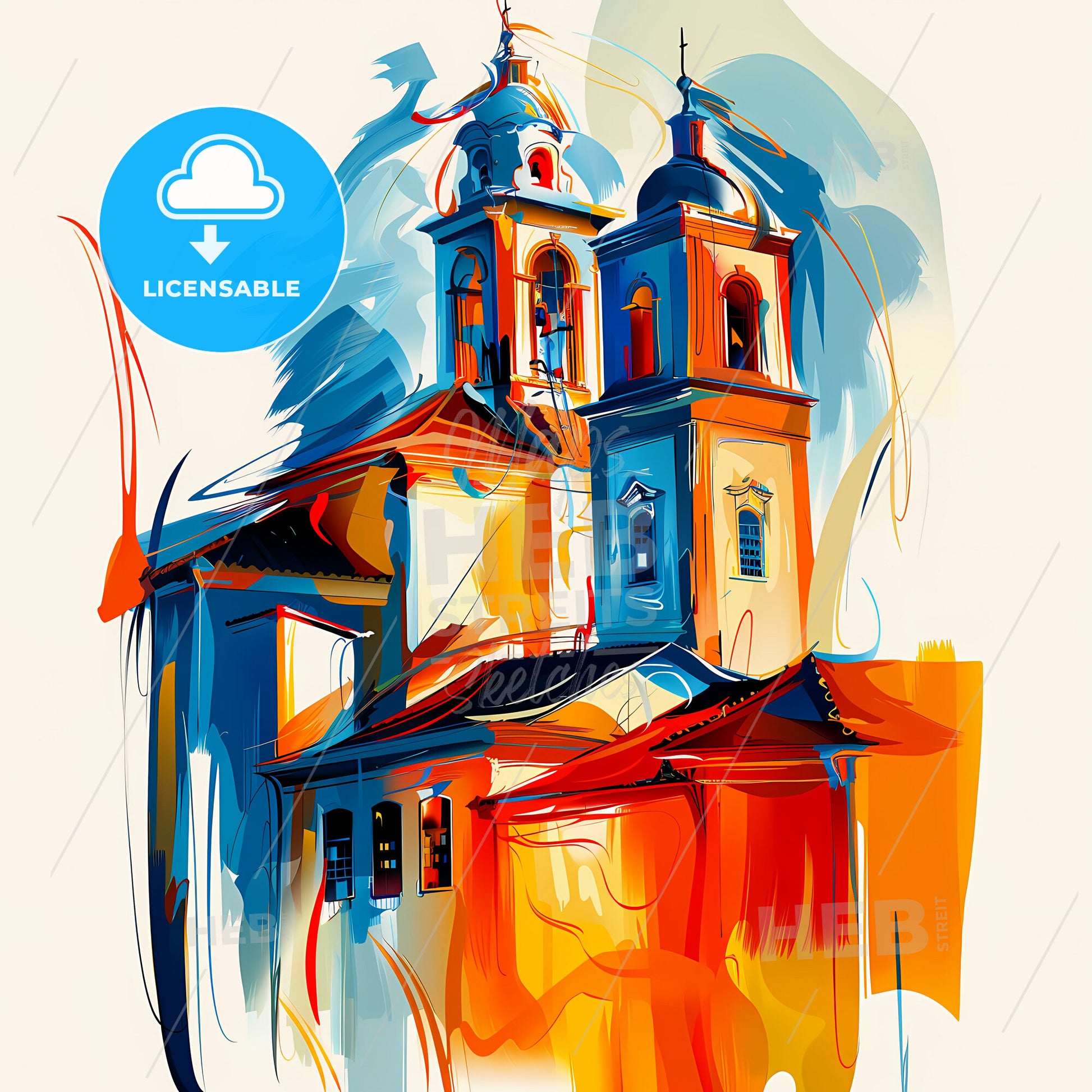 Vibrant Natal, Brazil - A Painting Of A Building