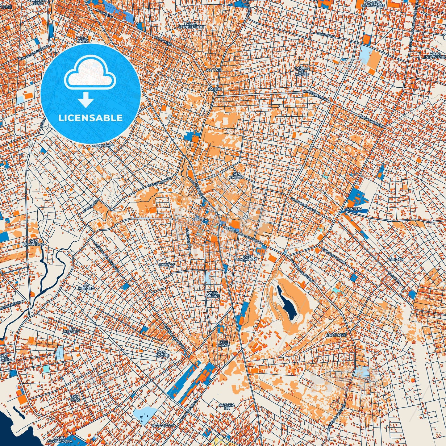 Colorful Nemby Street Map with Labels and Buildings