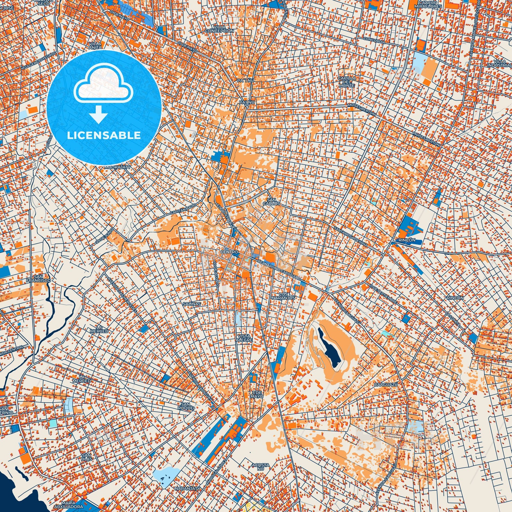 Colorful Nemby Street Map with Labels and Buildings