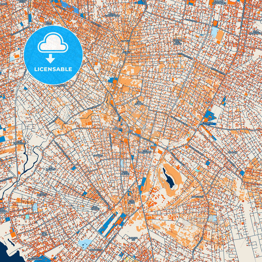 Colorful Nemby Street Map with Labels and Buildings