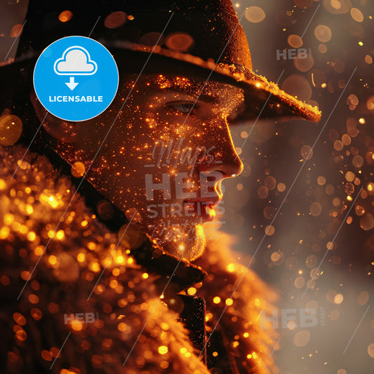 Neon Noir: Midnight Mysteries - A man wearing a hat and fur coat