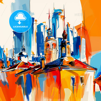 Vibrant Nerima, Japan - A Painting Of A City