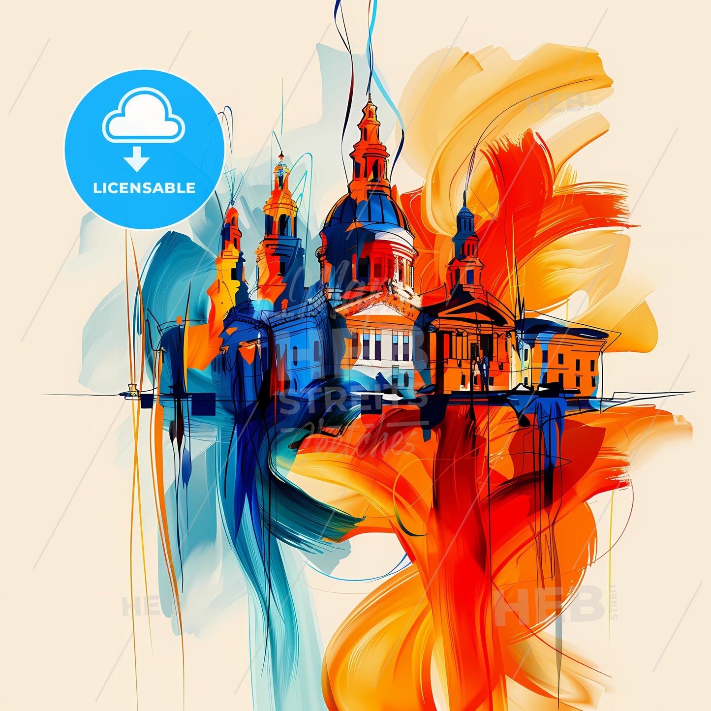 Vibrant Newark, New Jersey - A Painting Of A Building With Colorful Paint