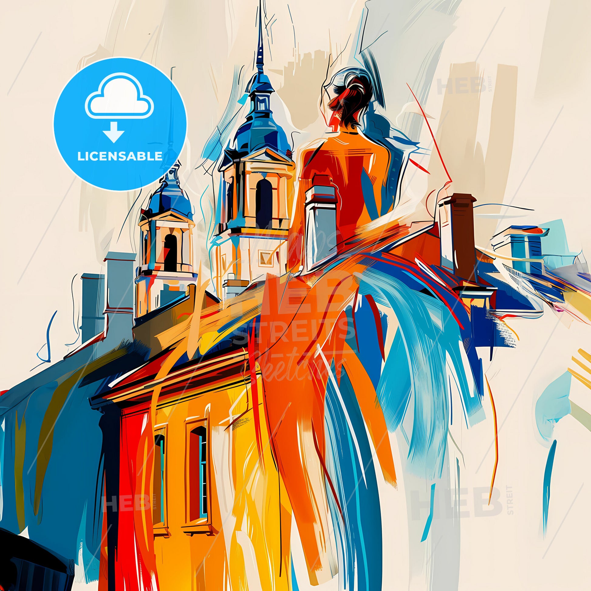 Vibrant Newcastle–Maitland, Australia - A Painting Of A Building With Spires