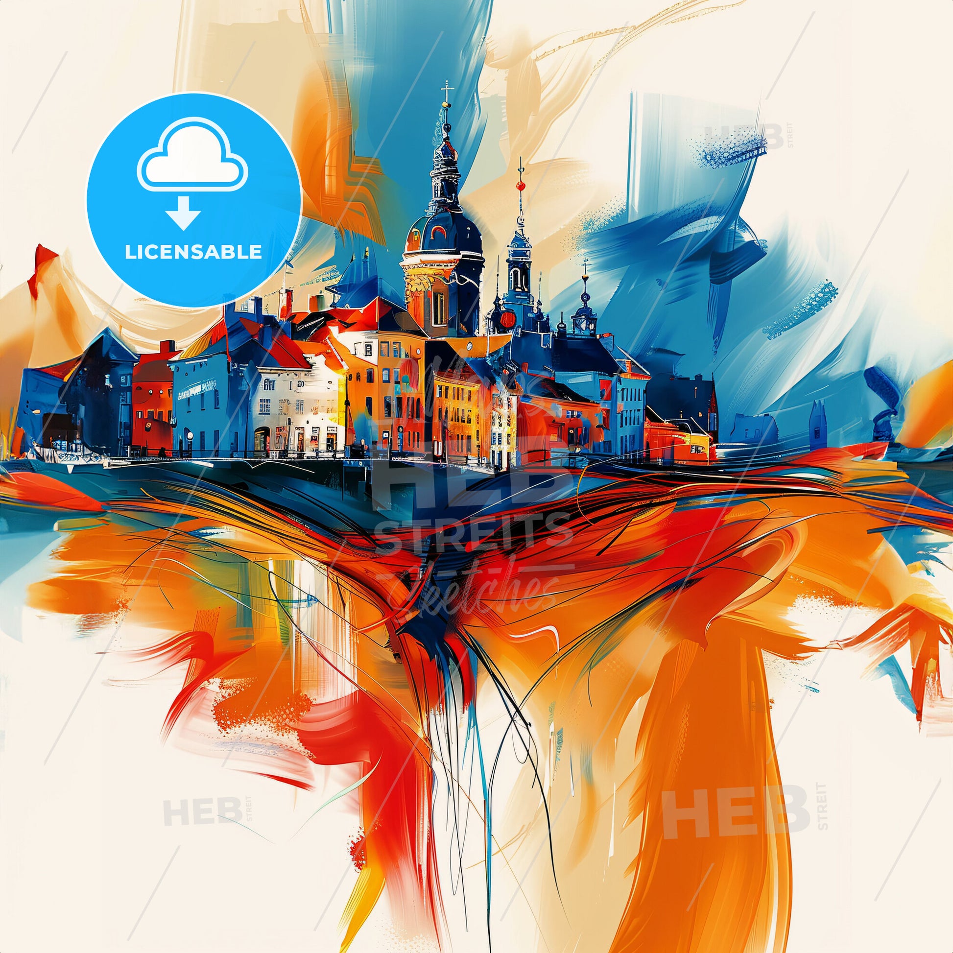 Vibrant Nijmegen, Netherlands - A Painting Of A City