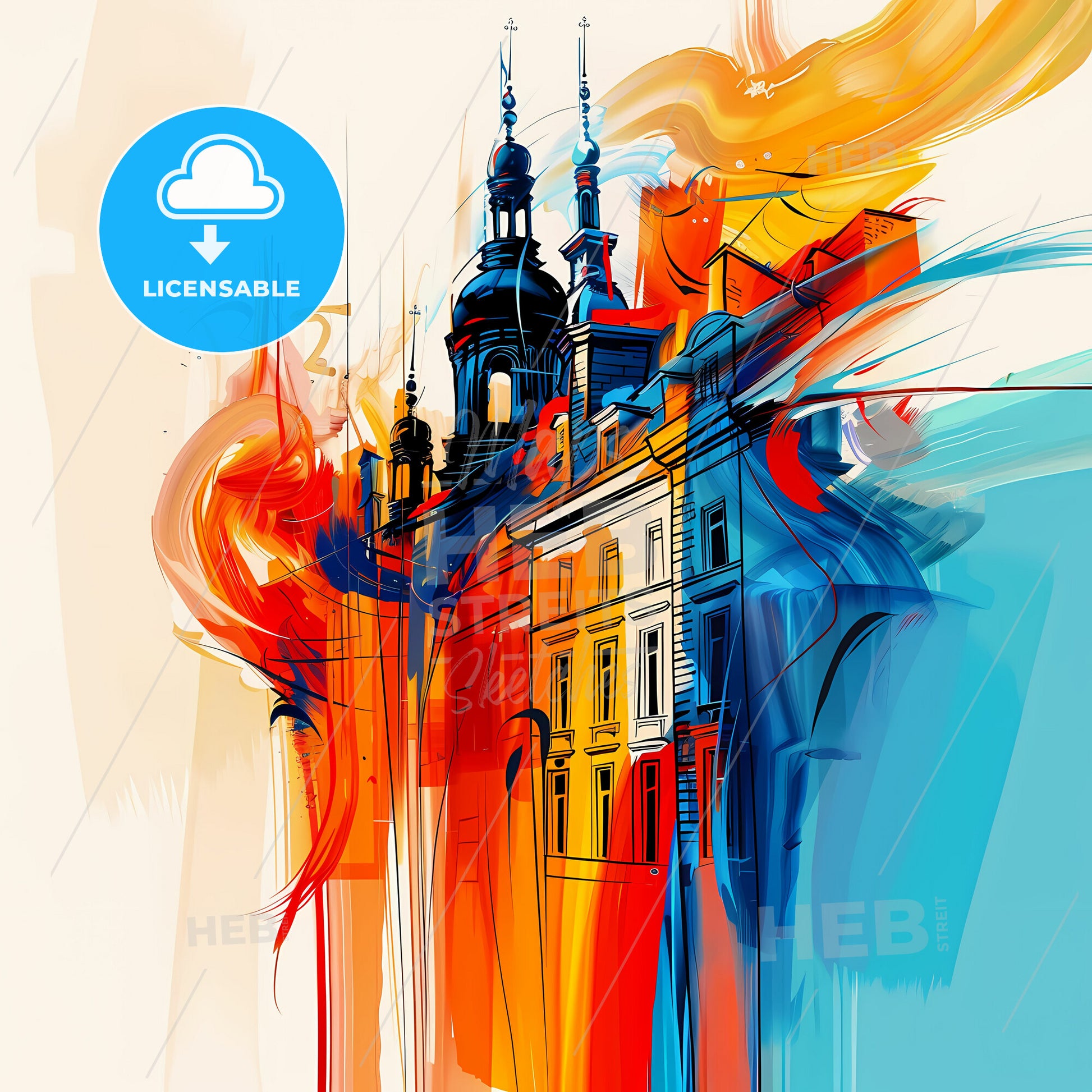 Vibrant Ninove, Belgium - A Colorful Building With A Tower