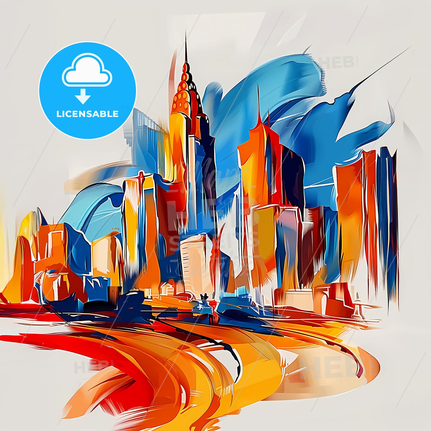 Vibrant North Las Vegas, Nevada - A Colorful Cityscape With A Road