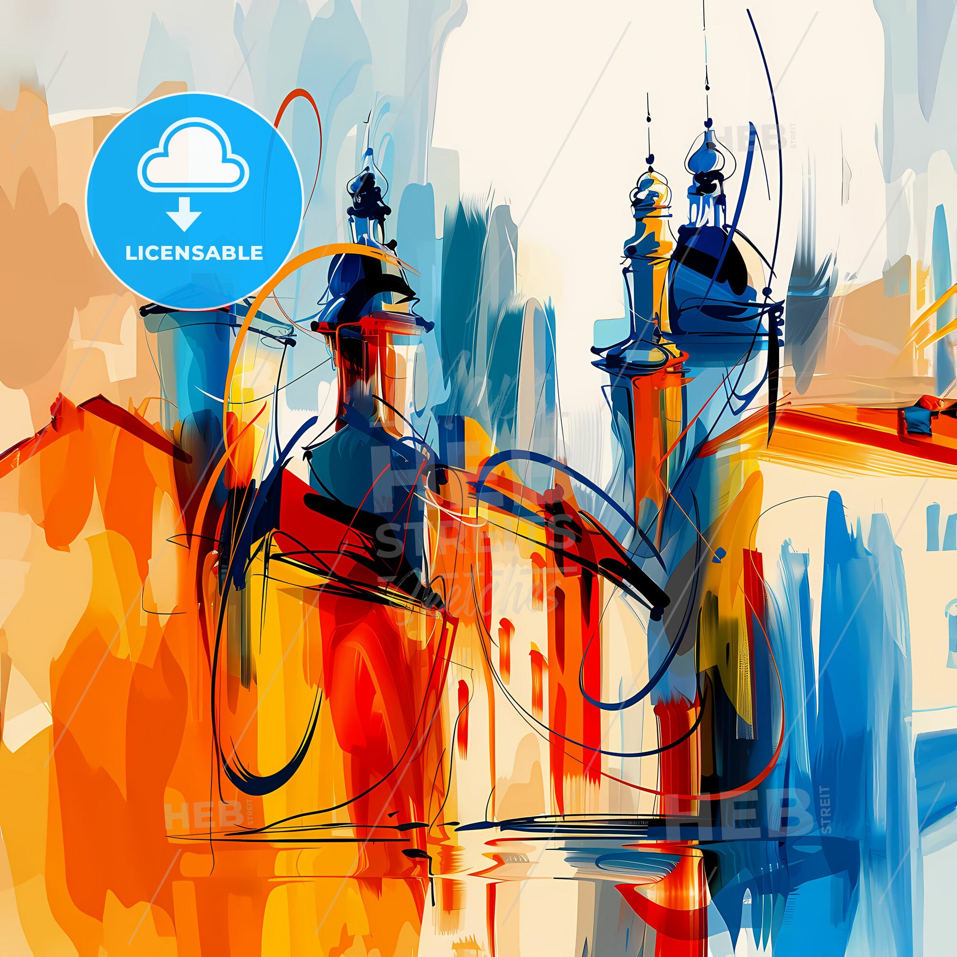 Vibrant Norwalk, California - A Painting Of A Building