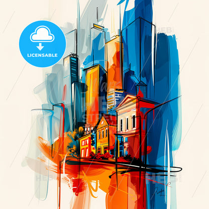 Vibrant Norwalk, California - A Painting Of A City