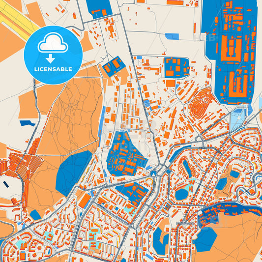 Colorful Novouralsk Street Map with Labels and Buildings