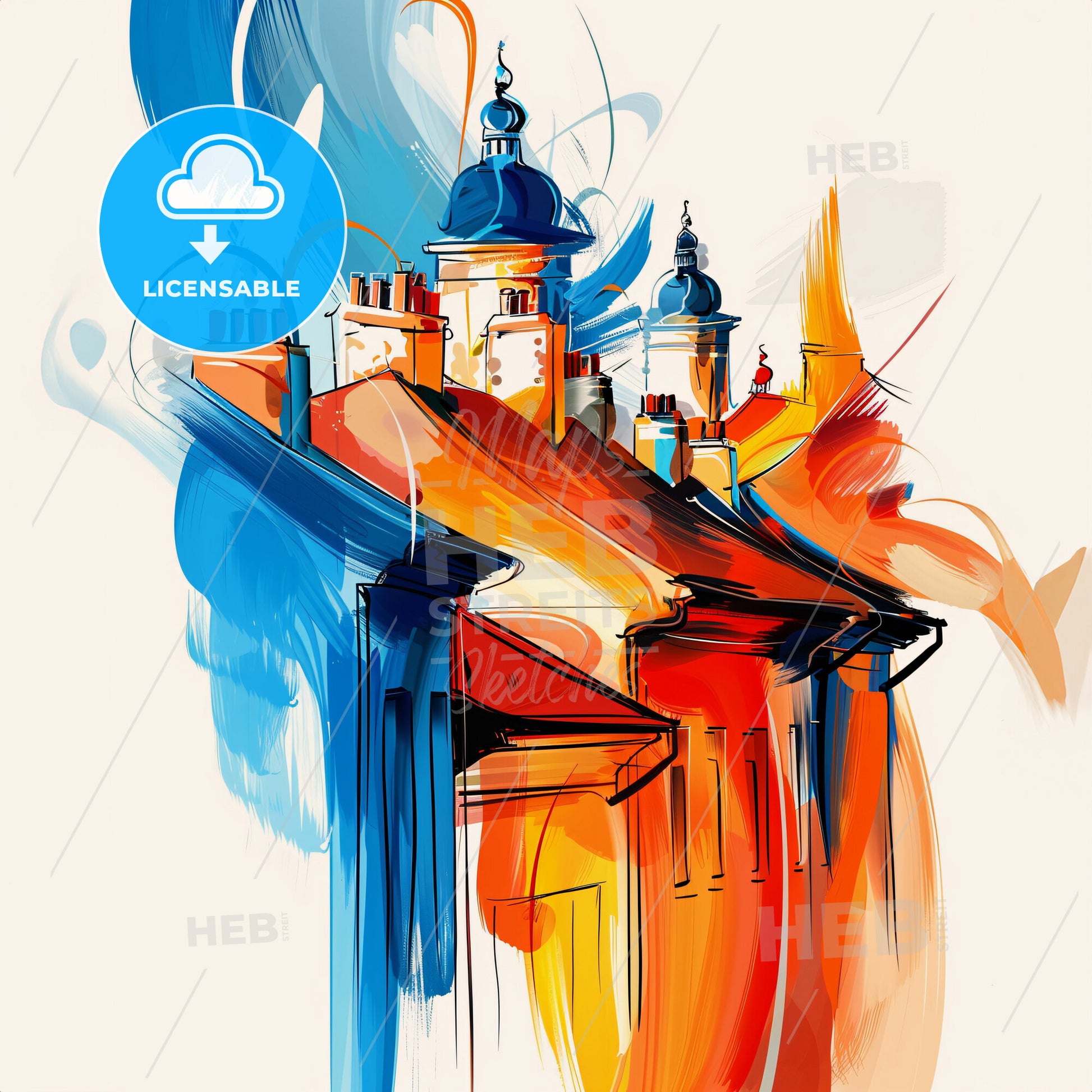 Vibrant Nuneaton, England - A Painting Of A Building