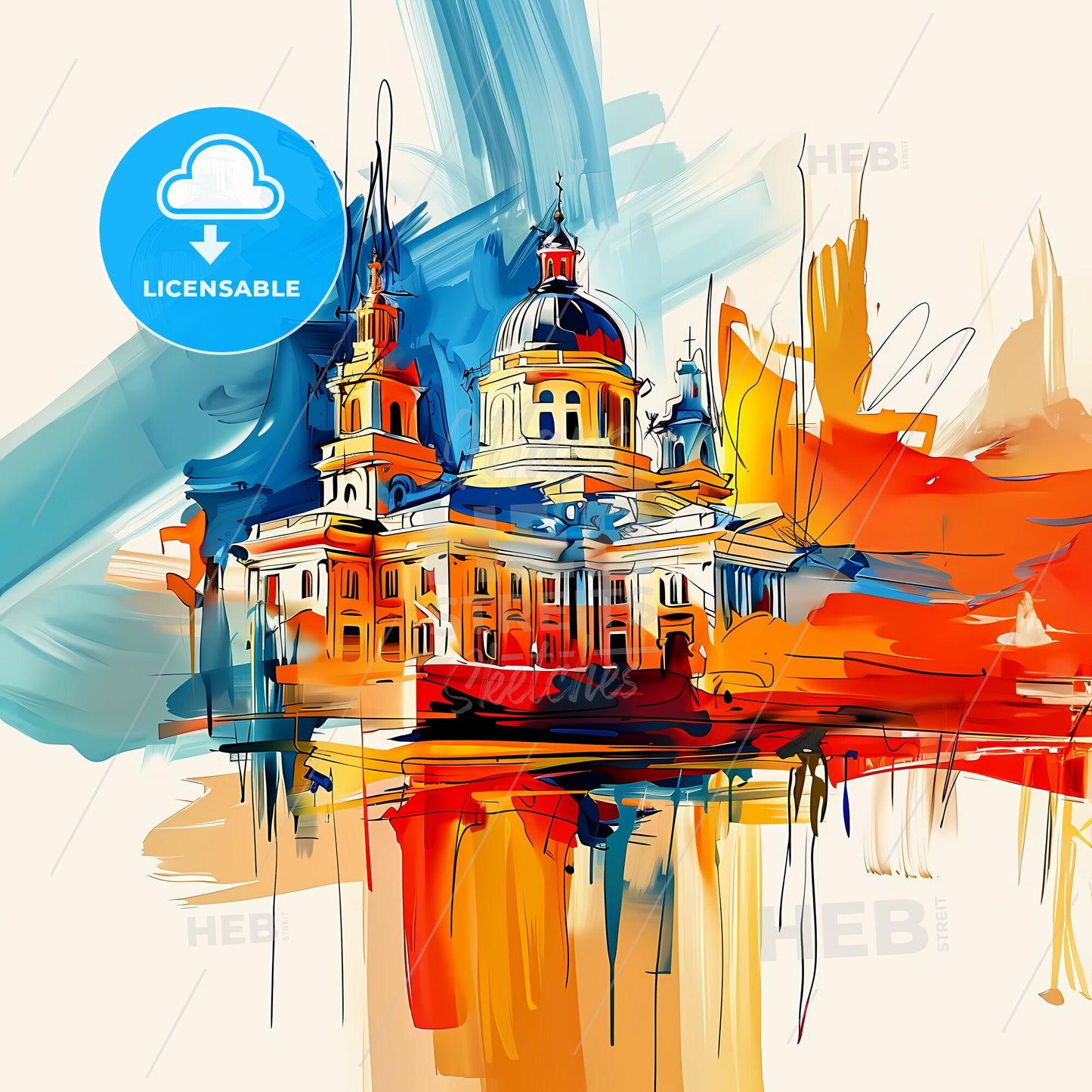 Vibrant Odessa, Texas - A Painting Of A Building