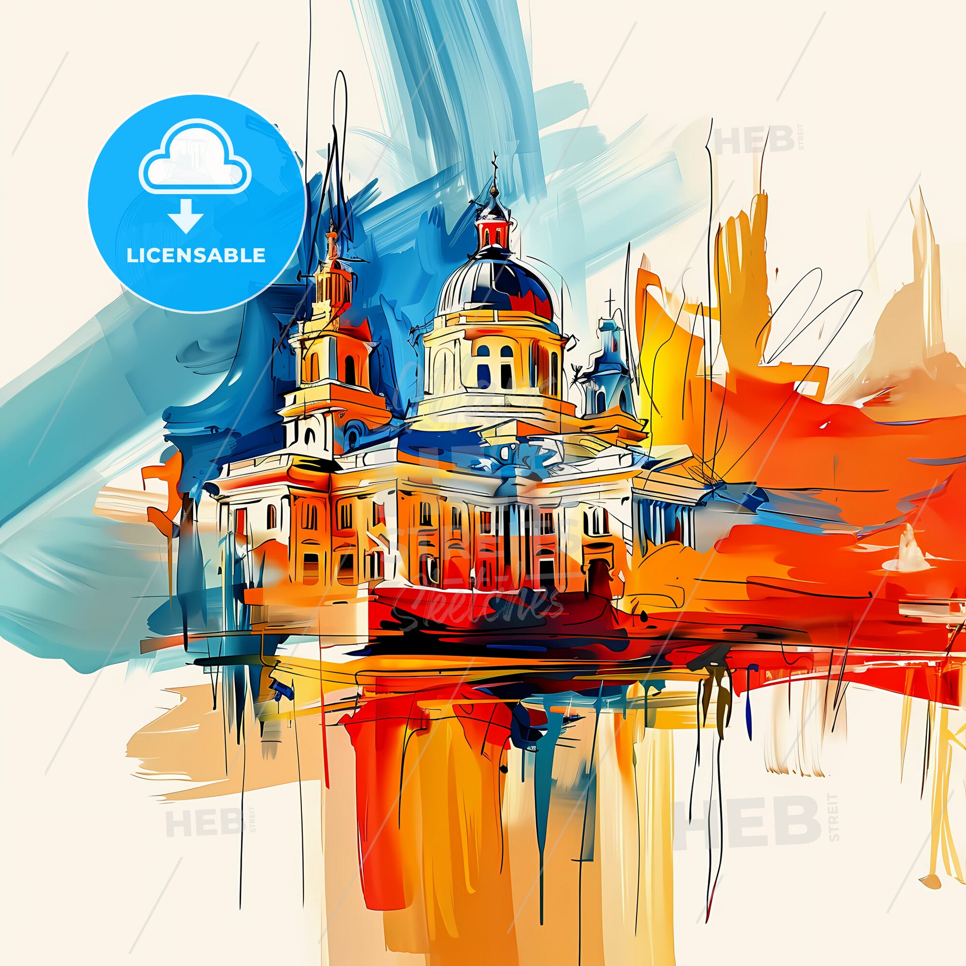 Vibrant Odessa, Texas - A Painting Of A Building