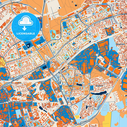 Colorful Odintsovo Street Map with Labels and Buildings