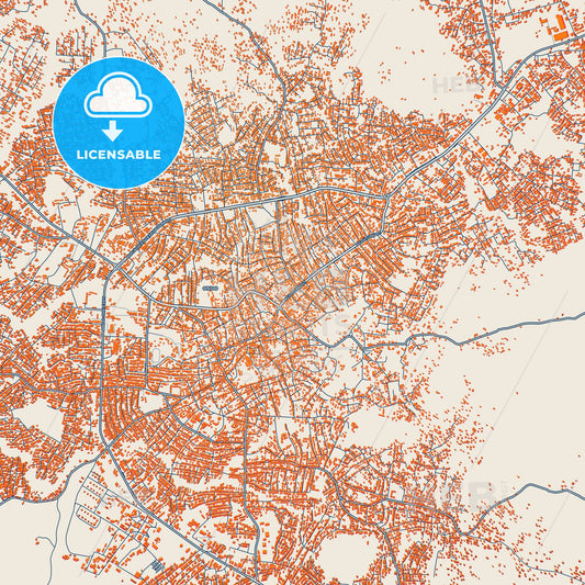 Colorful Ondo Street Map with Labels and Buildings
