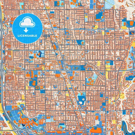 Colorful Orem Street Map with Labels and Buildings