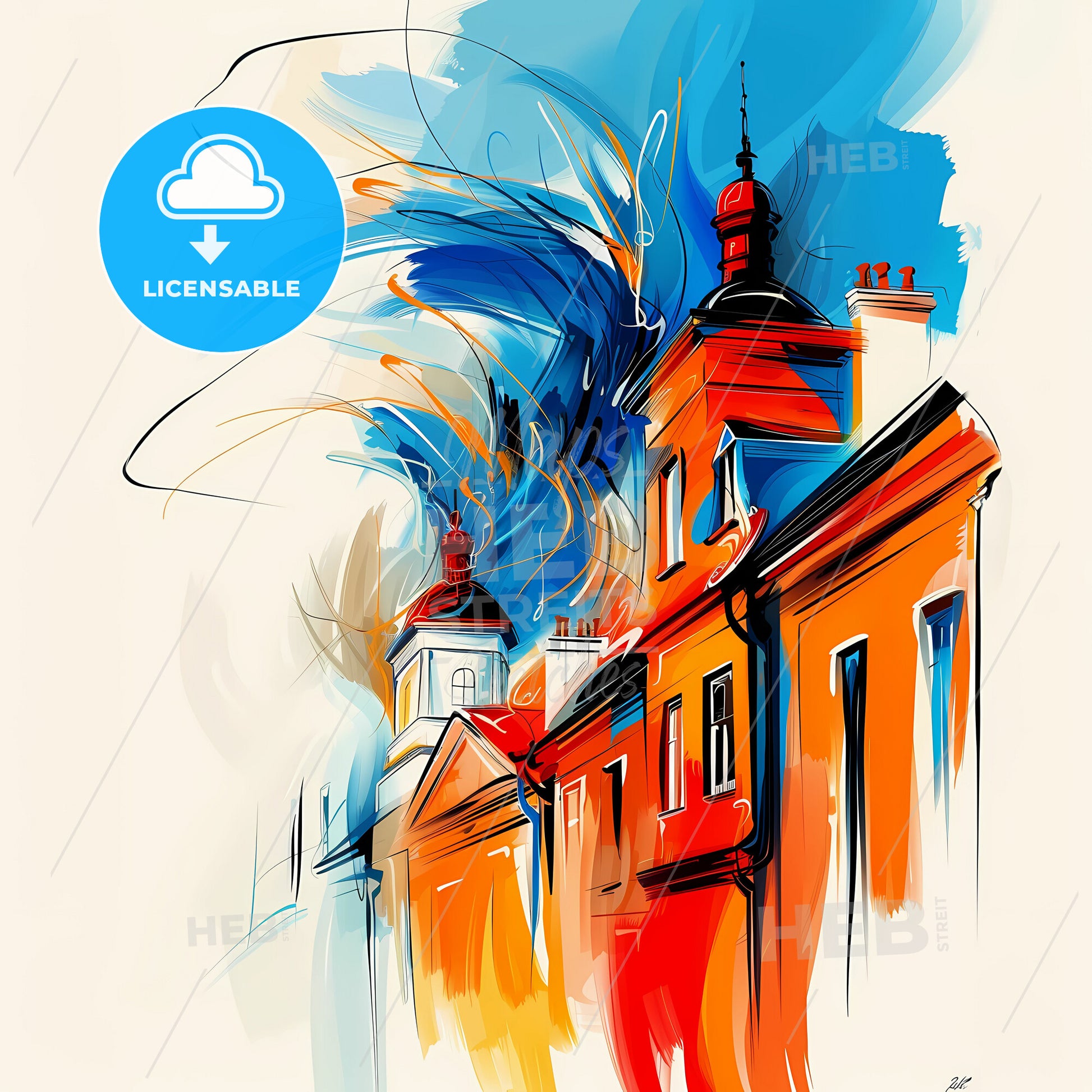 Vibrant Oshawa, Canada - A Painting Of A Building