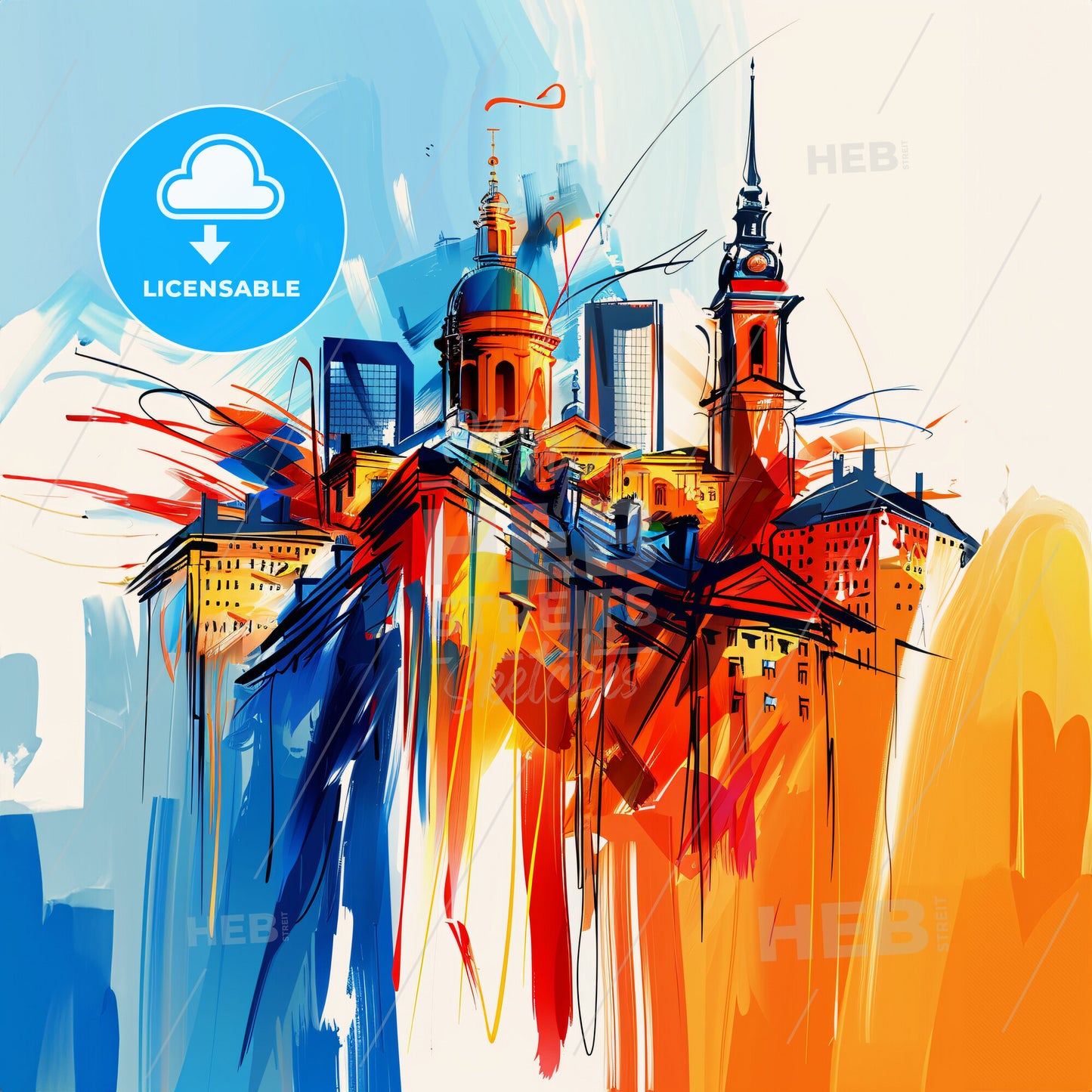 Vibrant Oslo, Norway - A Painting Of A City