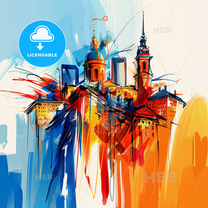 Vibrant Oslo, Norway - A Painting Of A City