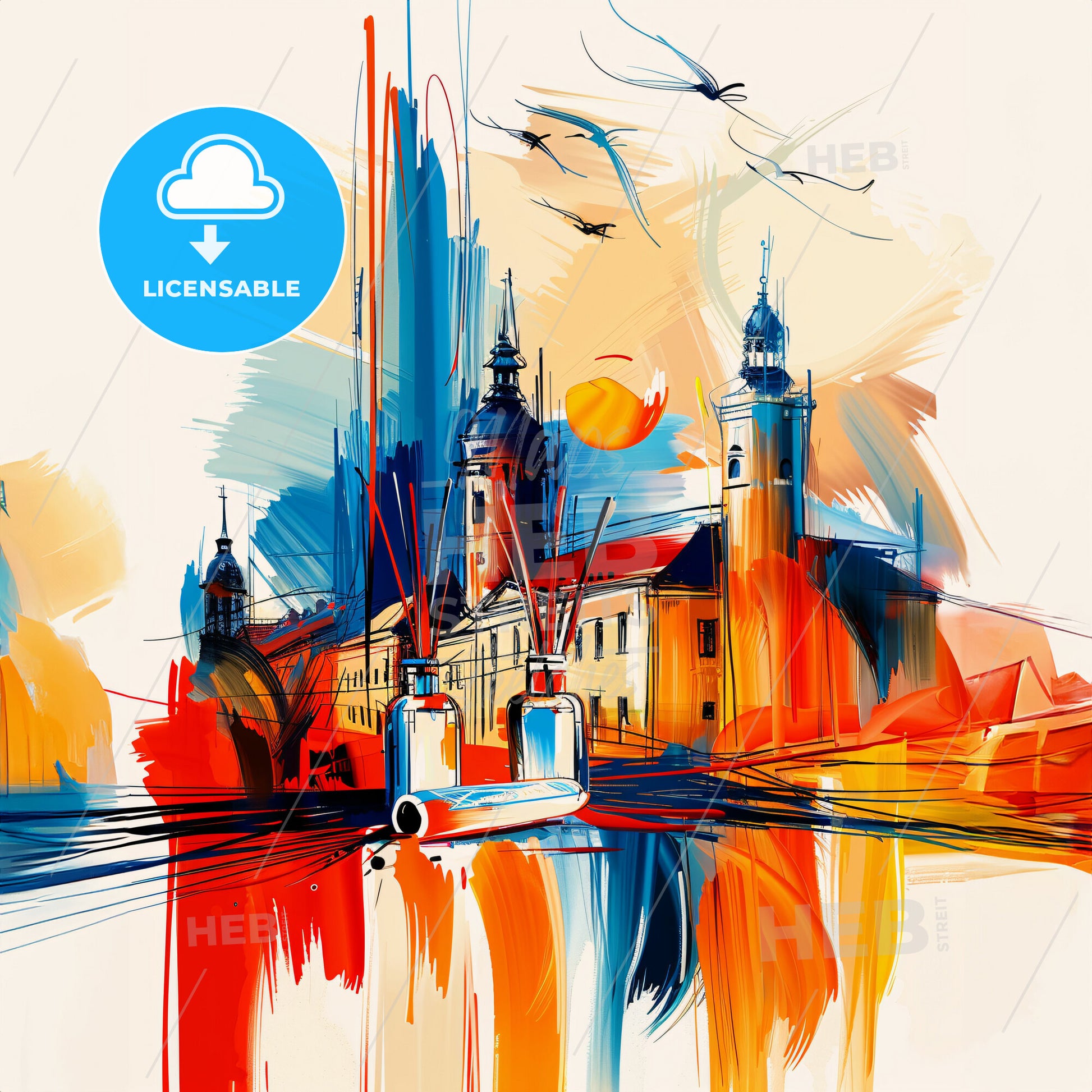 Vibrant Osnabrück, Germany - A Painting Of A City