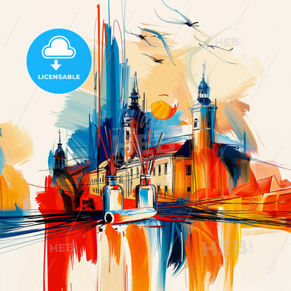 Vibrant Osnabrück, Germany - A Painting Of A City