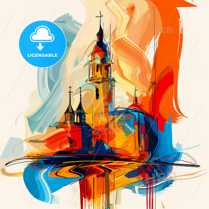 Vibrant Oxnard, California - A Painting Of A Building