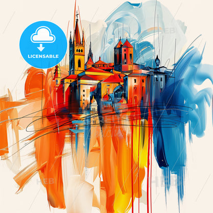 Vibrant Palma, Spain - A Painting Of A City