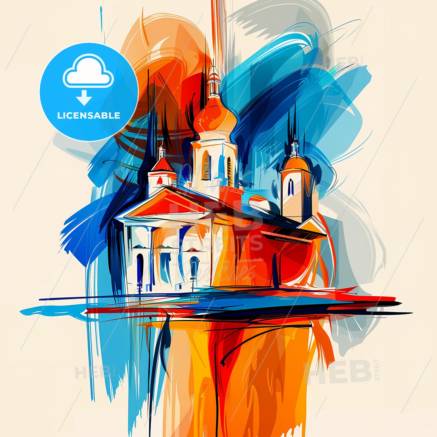 Vibrant Palmdale, California - A Painting Of A Building