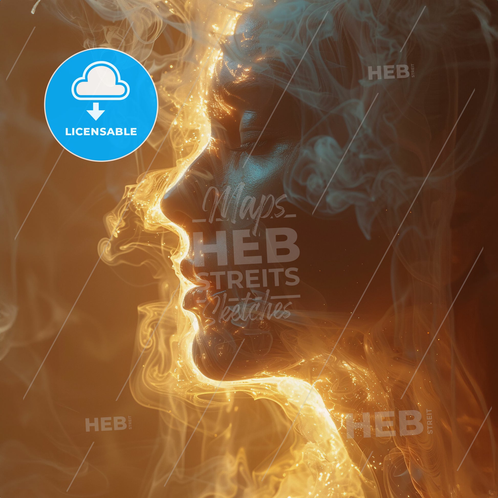 Parallel Universes: The Art of Possibility - A womans face with smoke coming out of her face