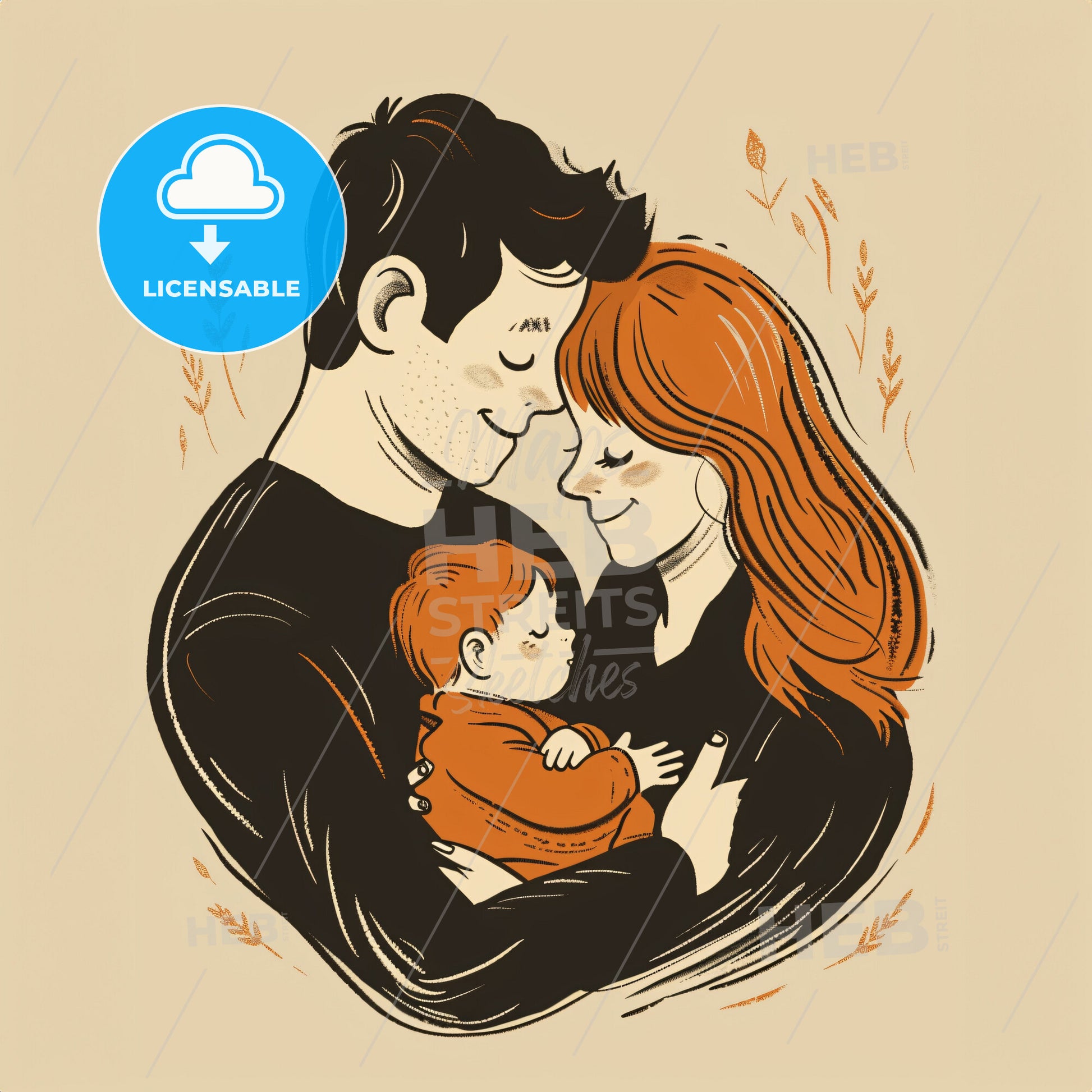 Parents Hold A New Born - A Man And Woman Holding A Baby