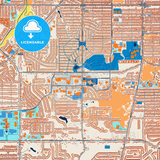 Colorful Parma Street Map with Labels and Buildings