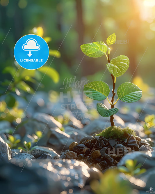 Vibrant Art: Continuous and Stable Passive Incomes Depicted by a Resilient Plant Thriving in Rocky Terrain