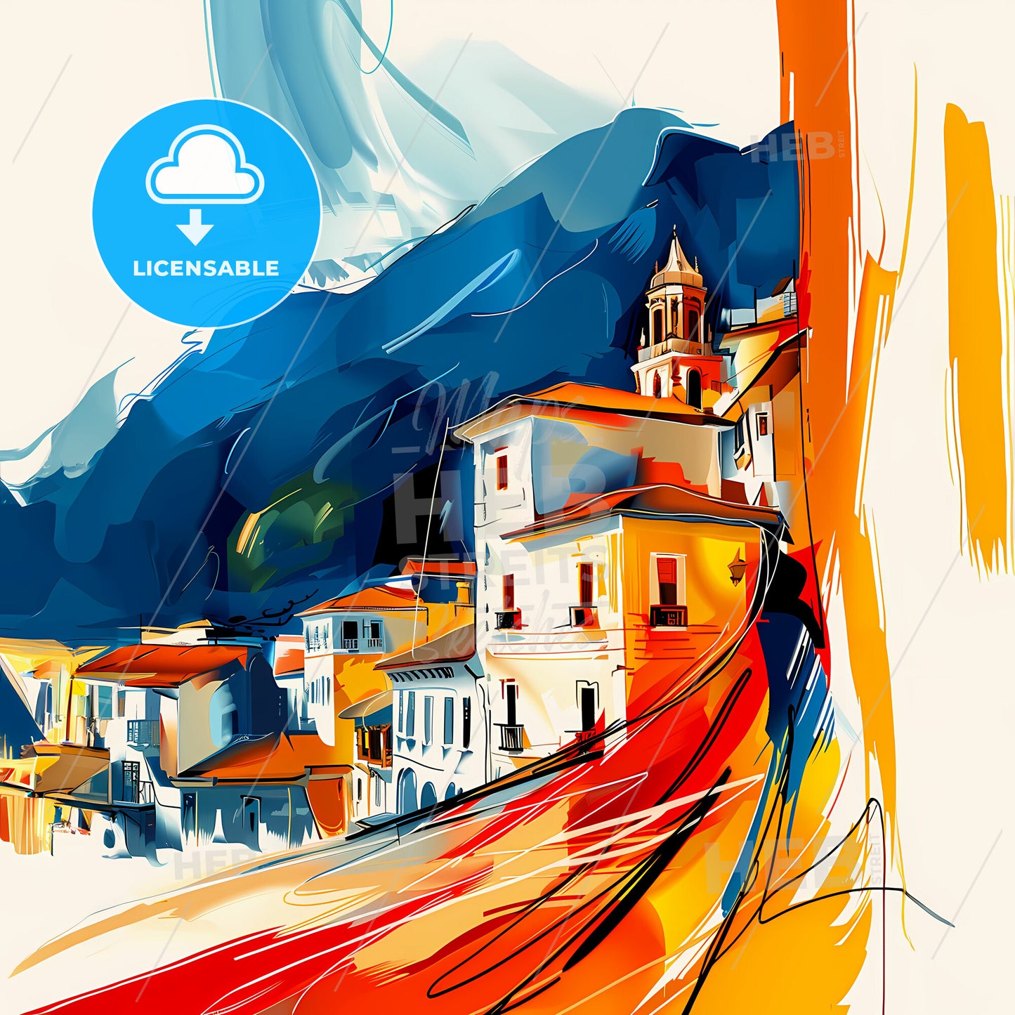 Vibrant Pasto, Colombia - A Painting Of A Town