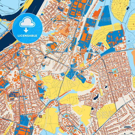 Colorful Pavlovo Street Map with Labels and Buildings