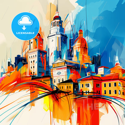 Vibrant Peoria, Arizona - A Colorful Painting Of A City